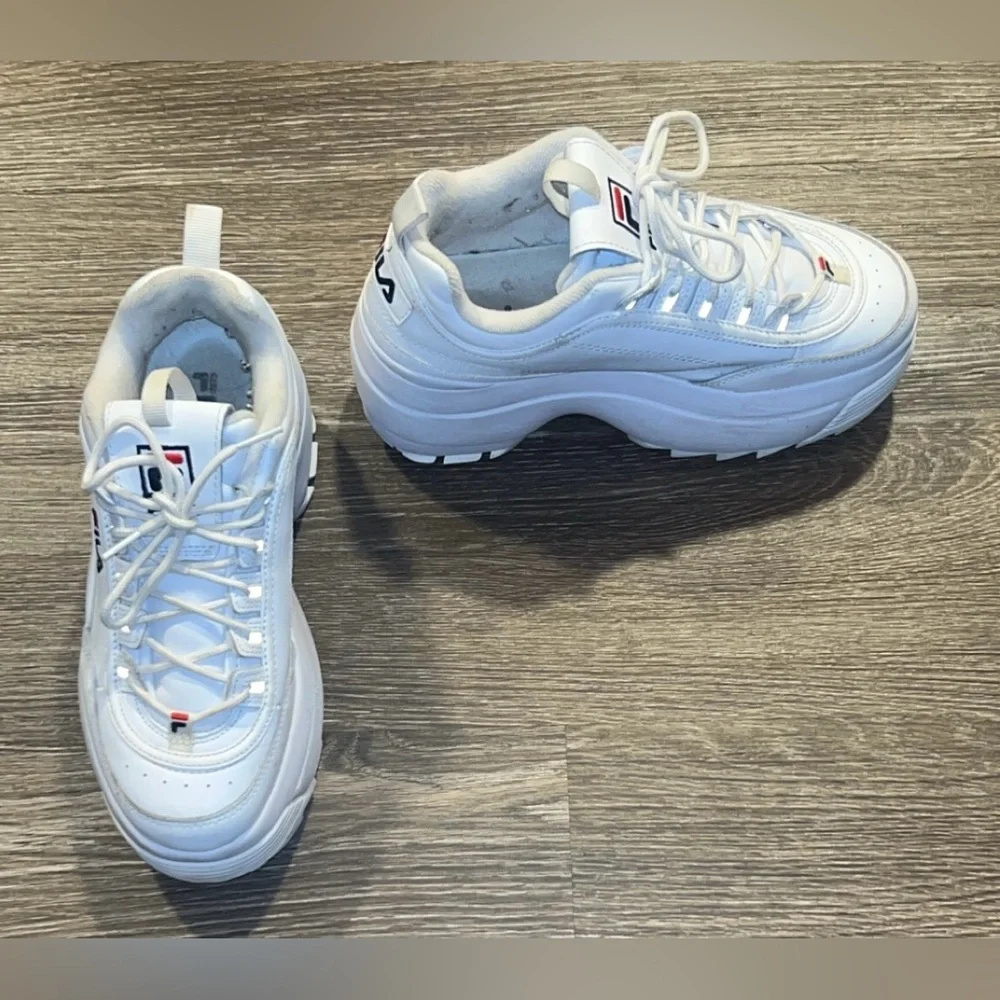 FILA Women’s White Platform Sneakers
